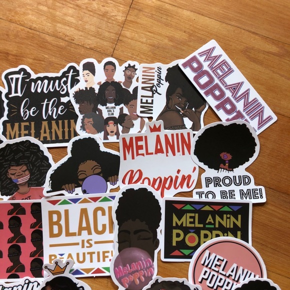 Other | Melanin Poppin Stickers 5 Count | Poshmark